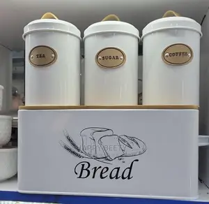 4pcs Bread Bin Set, 
1 Bread Box.
3pcs Cannister