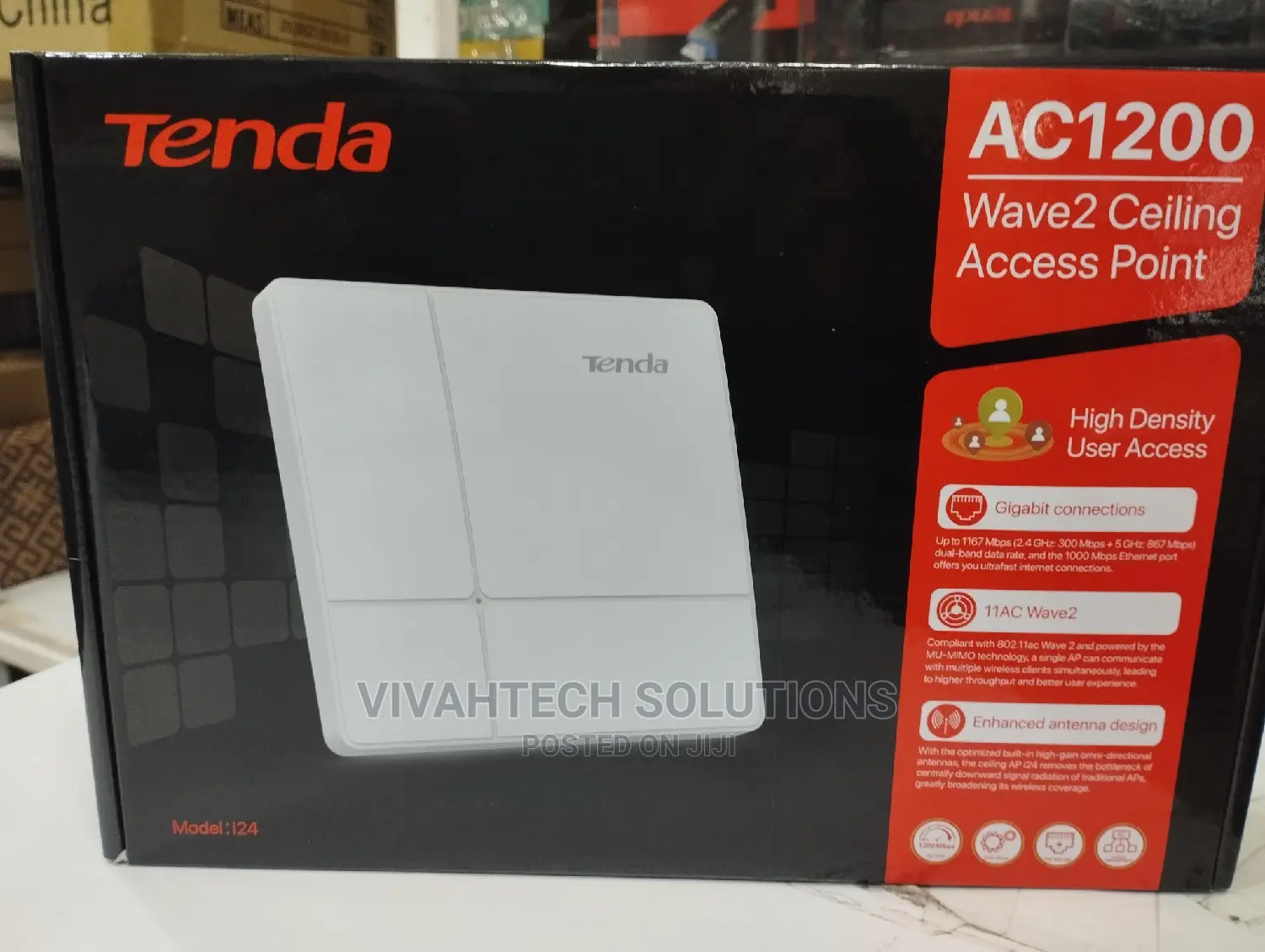 I24 / Wireless / AC1200 Wave 2 Gigabit Tenda Access Point