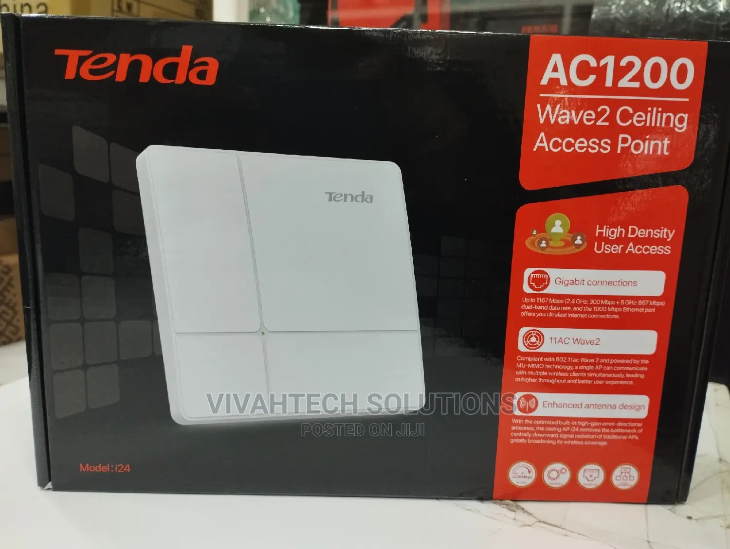 I24 / Wireless / AC1200 Wave 2 Gigabit Tenda Access Point