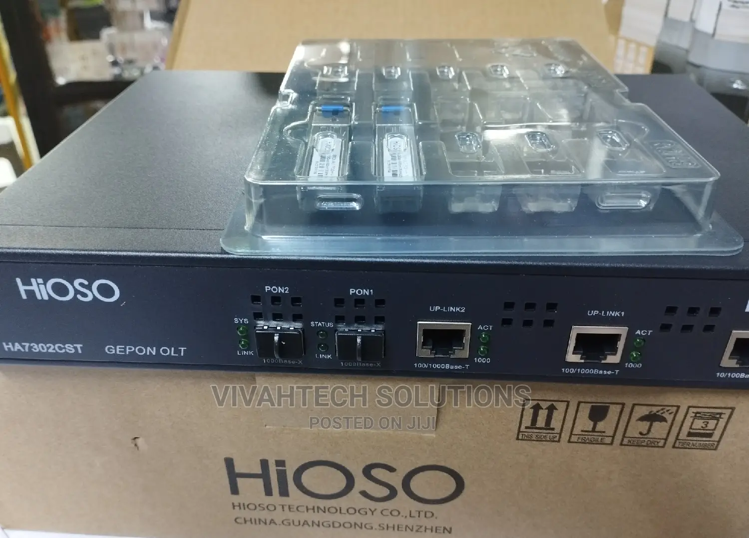 2 Port Olt Hioso Ha7302cs 2 Pon Epon Olt Router