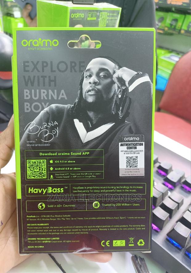 Oraimo Wireless Earbuds Heavy Bass - thumbnail 2