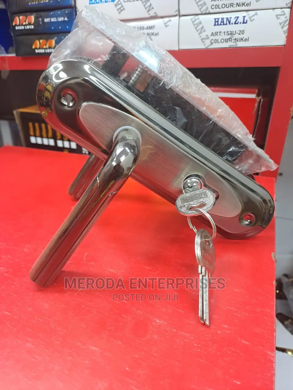 Nikel Doorlock With 3 Keys