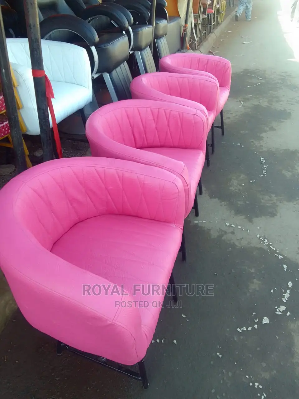 Salon Seats Pink Plain