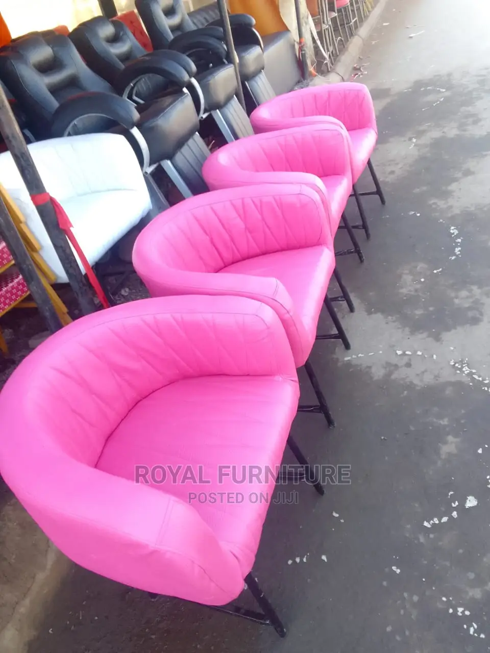 Salon Seats Pink Plain