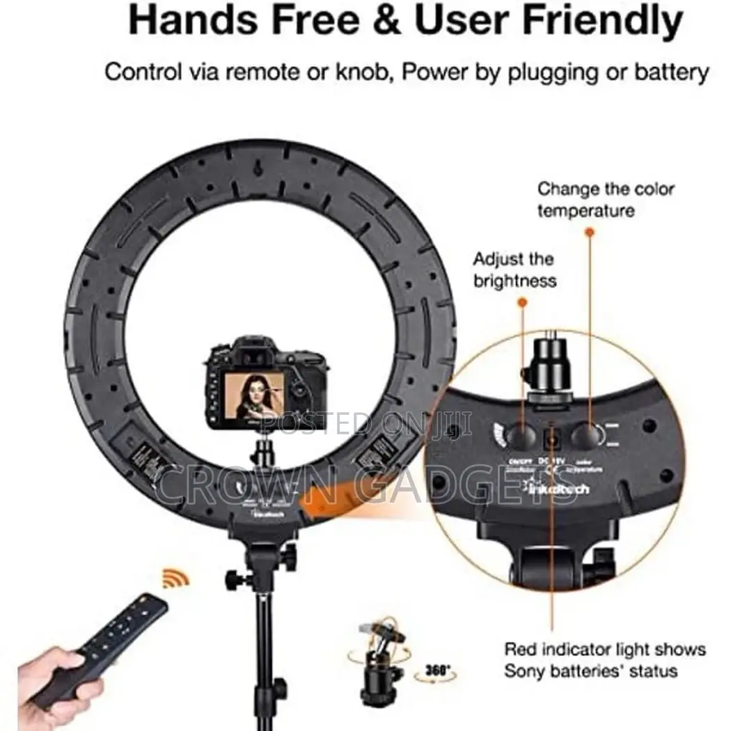 18 Inch LED Ringlight Kit With 73 Inch