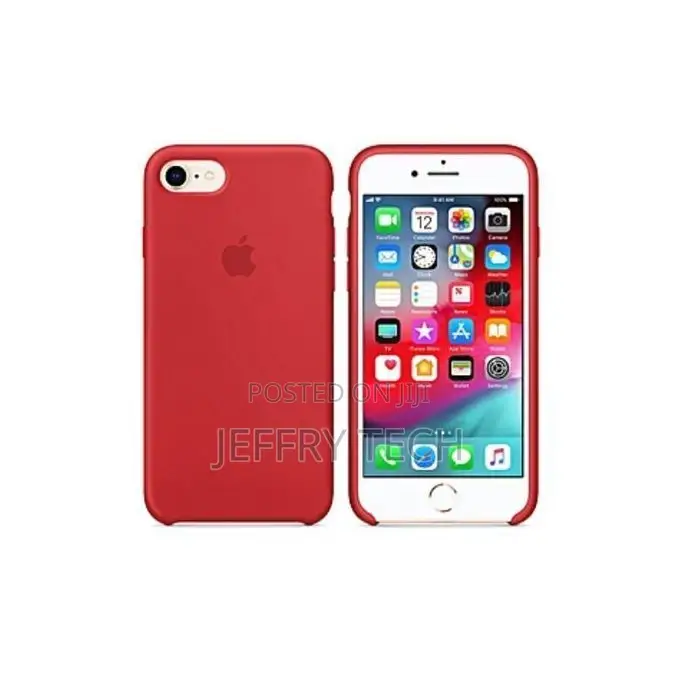 iPhone 7+ Silicone Back Case - Red