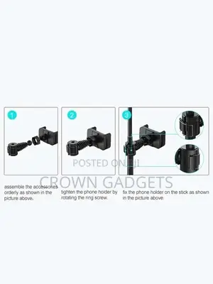 10" Selfie Tripod Stand With LED Lights, Dual