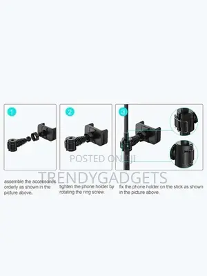 10" Selfie Tripod Stand With LED Lights, Dual