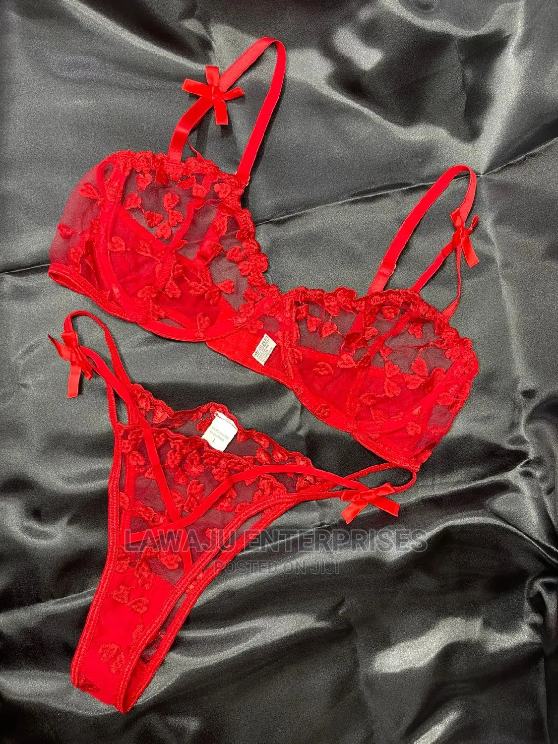 Red Bra Panty Quality Lingerie Lace Set