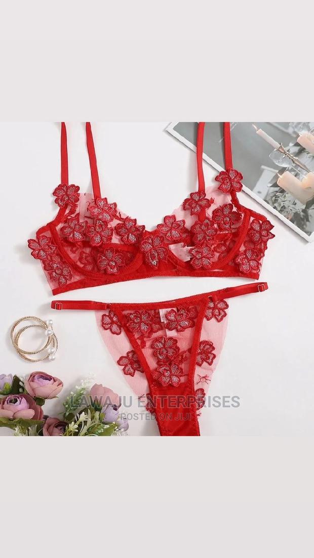 Sexy Floral Lace Bra Pantie Lingerie Set Size M L