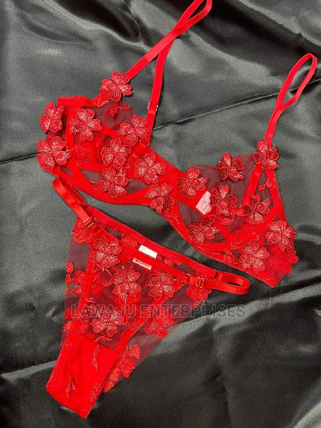 Sexy Floral Lace Bra Pantie Lingerie Set Size M L