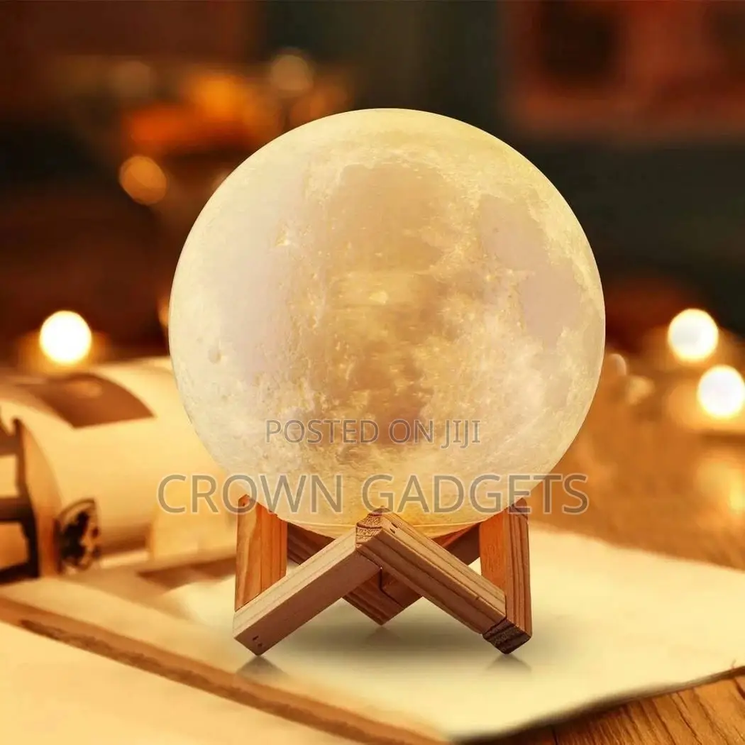 Changing Round 3 D Moon Lamp Multicolours