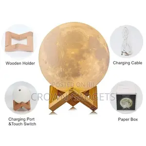 RIVUGJA LED 16 Colors Stylish Moon Light 3D