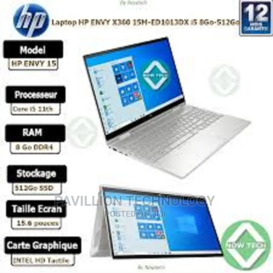 New Laptop HP Envy X360 15t 16GB Intel Core I7 HDD+SSD 512GB