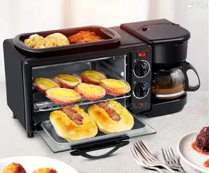 Nunix 3 in 1 Breakfast Maker; Toaster,Oven, Coffee Maker