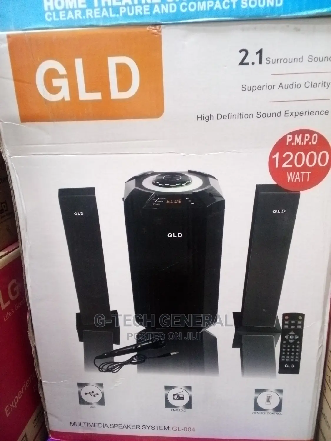 GLD Gl-004 Multimedia Speaker System 2.1surround Sound
