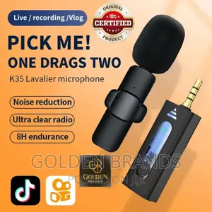 Wireless 3.5mm Lavalier Lapel Microphone Omnidirectional