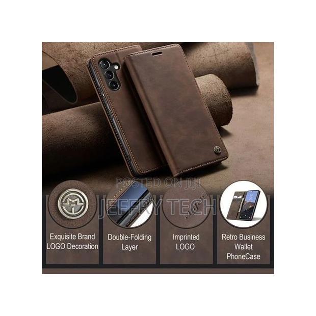 Galaxy A54 5G Case, Retro PU Leather Wallet Case Card Slots - thumbnail 2