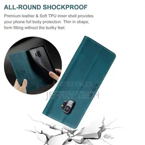 Galaxy S9 Wallet Case, Vintage Leather Flip Cover Stand Magn