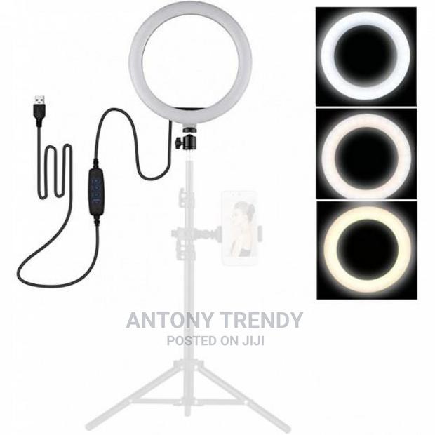 12 Desktop Selfie Ring Light With Standinch - main view