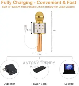 Mic With Bluetooth Dual Speakers Equalizer