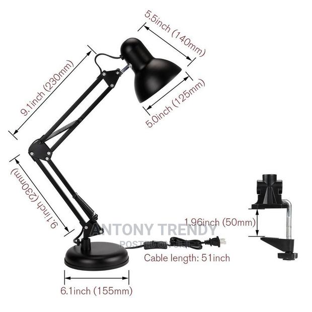 Adjustable Arm Work Desk Lamp Table Lamp Study