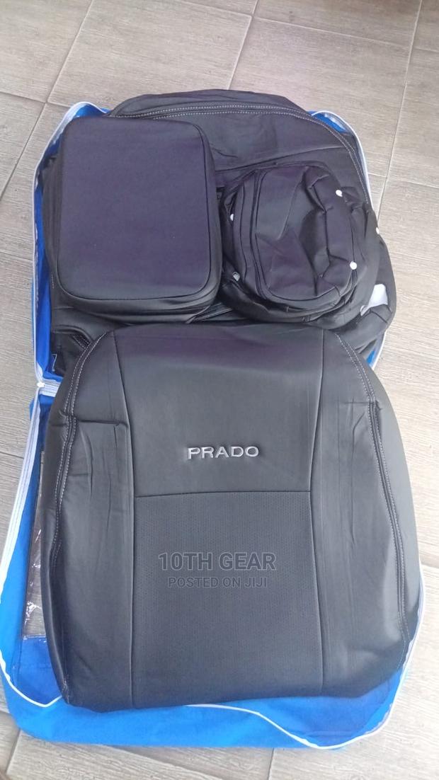 Prado 150 Seat Covers Leather Black