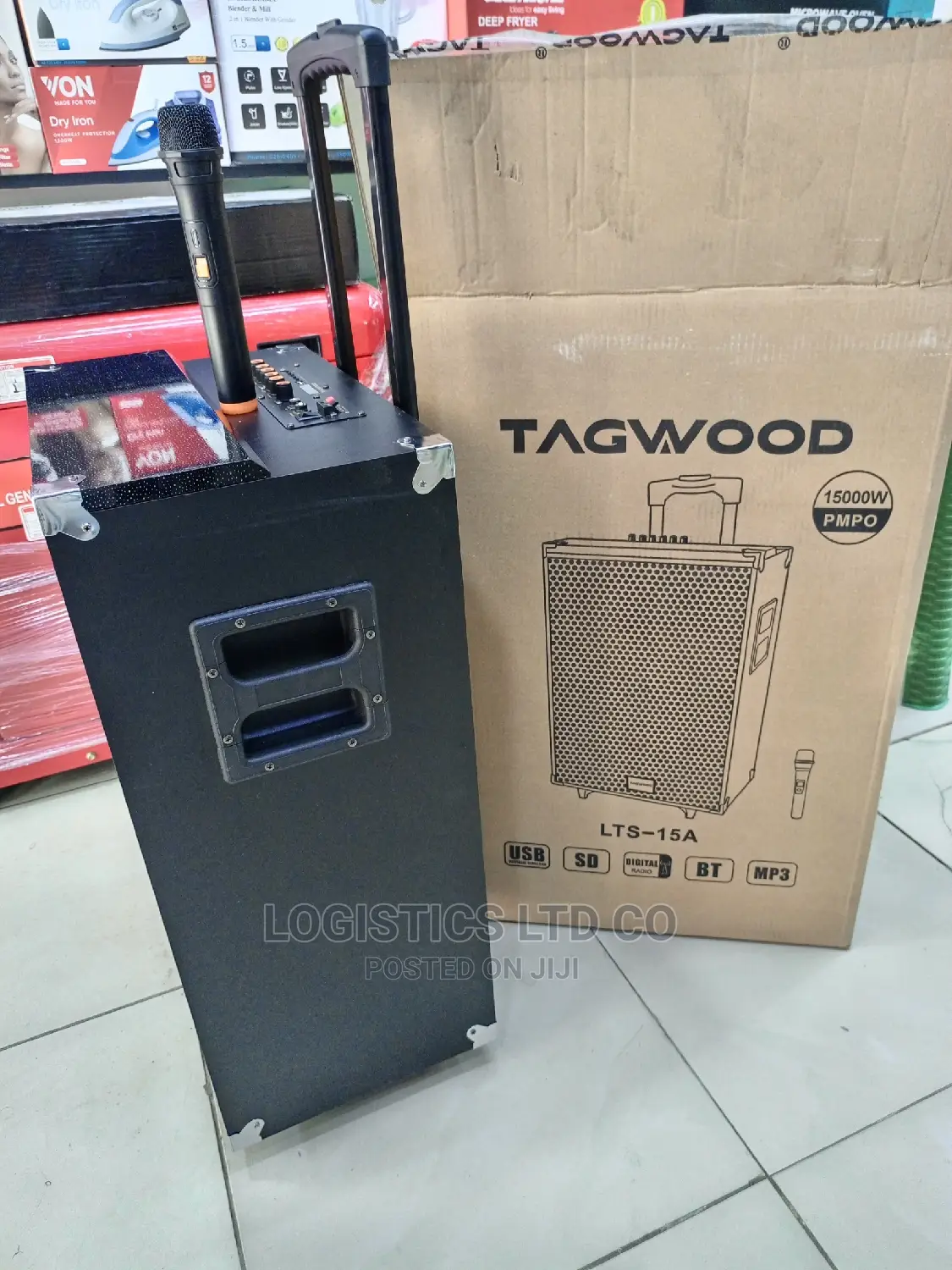 TAGWOOD Outdoor Speaker, Bluetooth, Microphone-15000w 15a