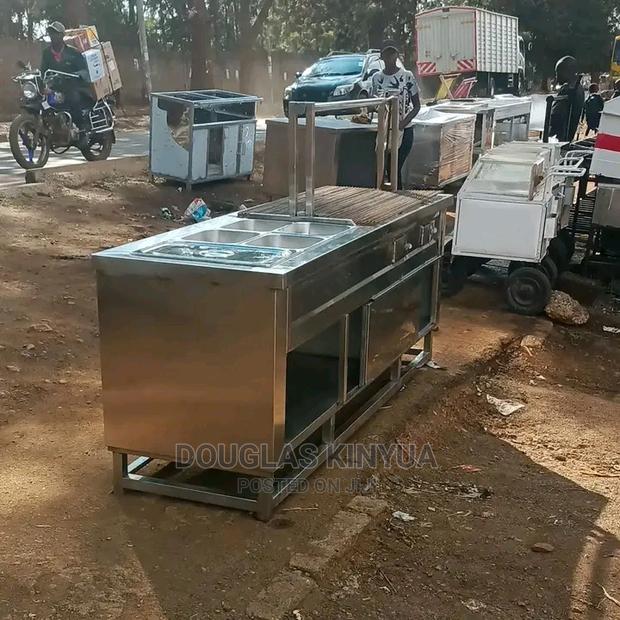 Stainless Steel Combined Food Warmer Display and Grill.