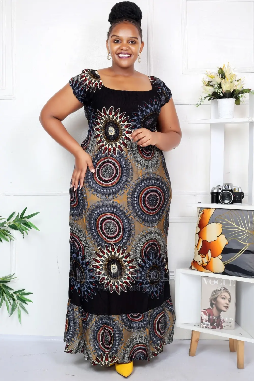 African Print Long Dress/Traditional Wedding Dress