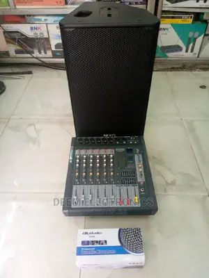 Full Set of Speaker, Mixer and Corded Microphone