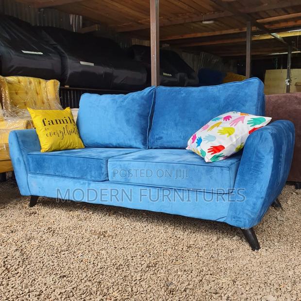 Blue 3 Seater Sofa