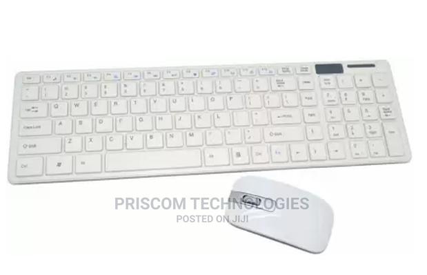 White Wireless Keyboard and Mouse, Wireless Keyboard Mouse - thumbnail 2