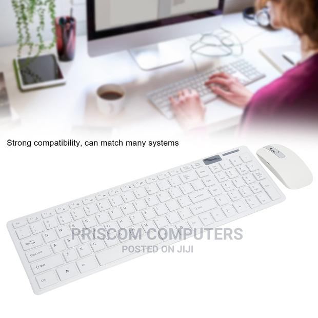 White Wireless Keyboard and Mouse, Computer Wireless Keyboar