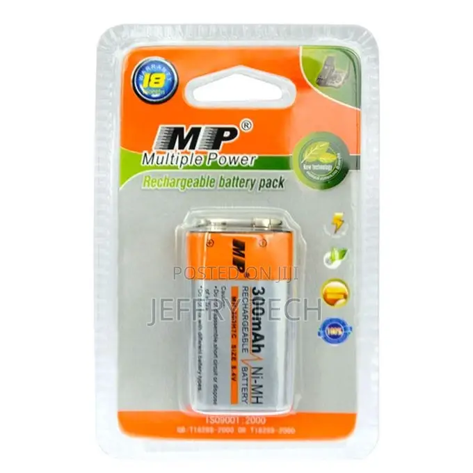 Multiple Power 9V Volt Li-Ion Ni-Mh Rechargeable Battery Pac