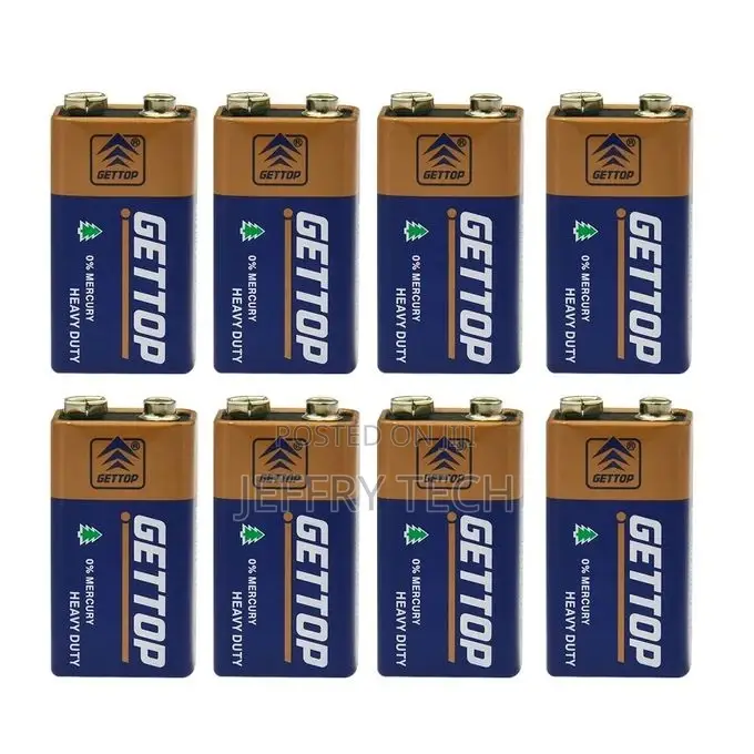 Gettop 9V Heavy Duty Battery 6F22 Camera Toys Thermometer