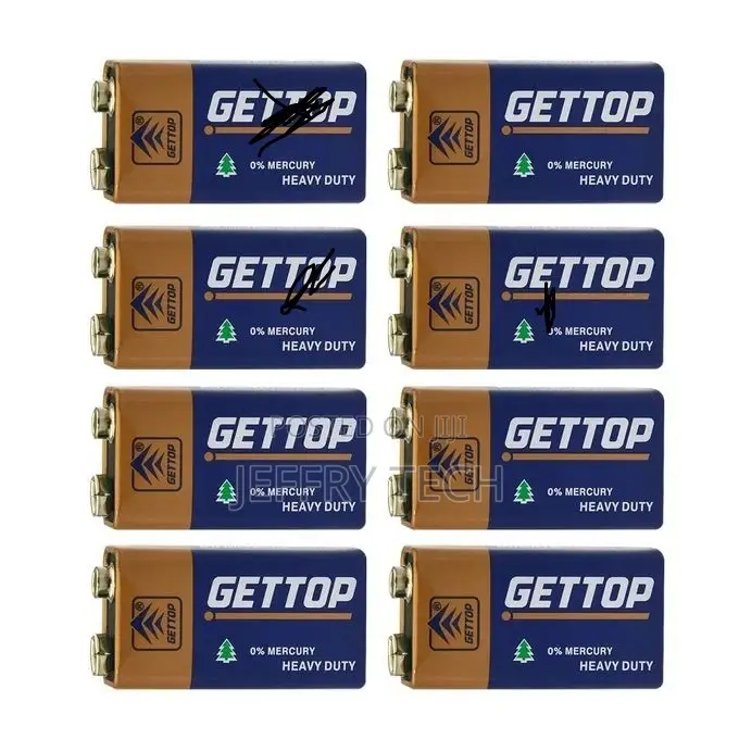 Gettop 9V Heavy Duty Battery 6F22 Camera Toys Thermometer