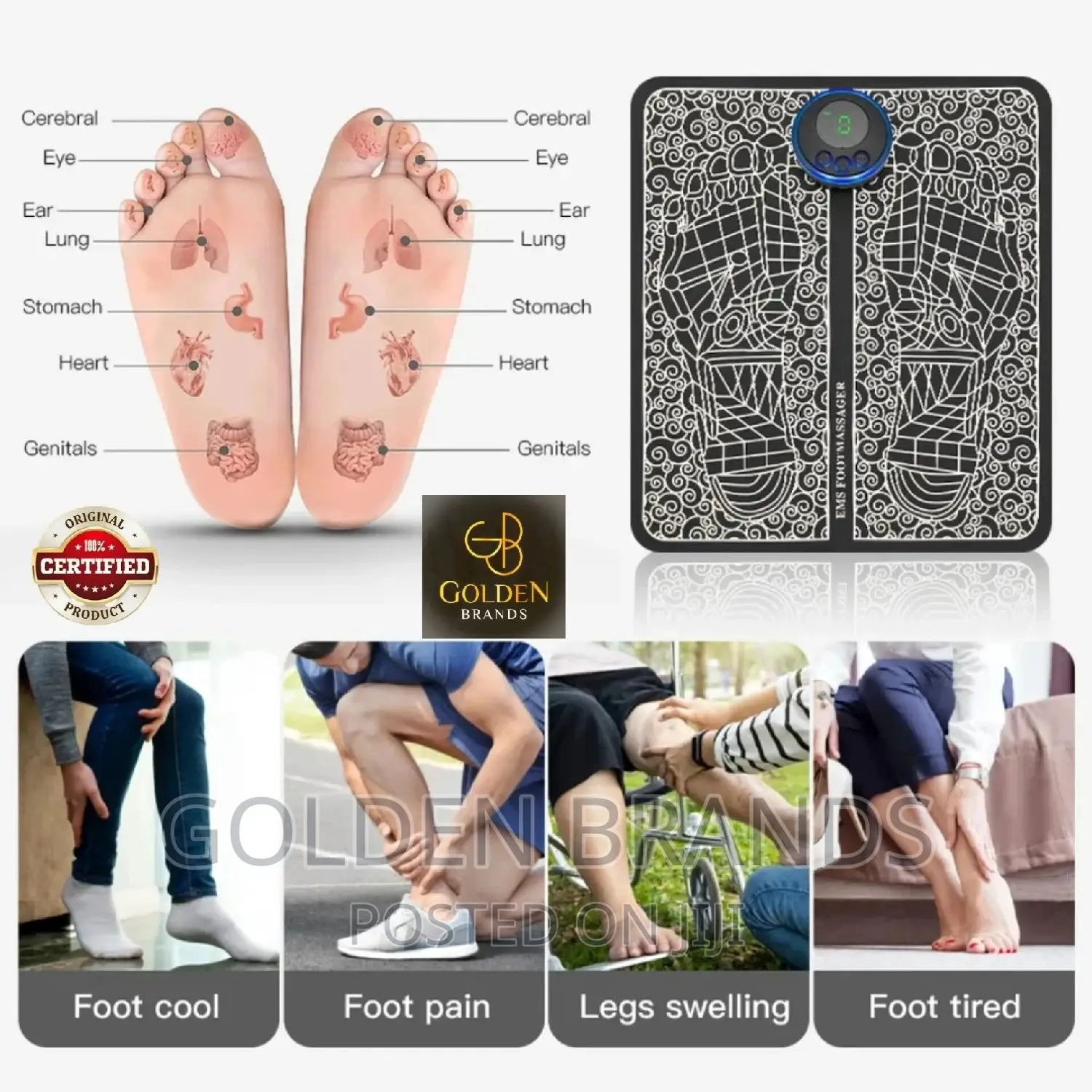 Electric EMS Foot Massager Pad Relief Pain Relax