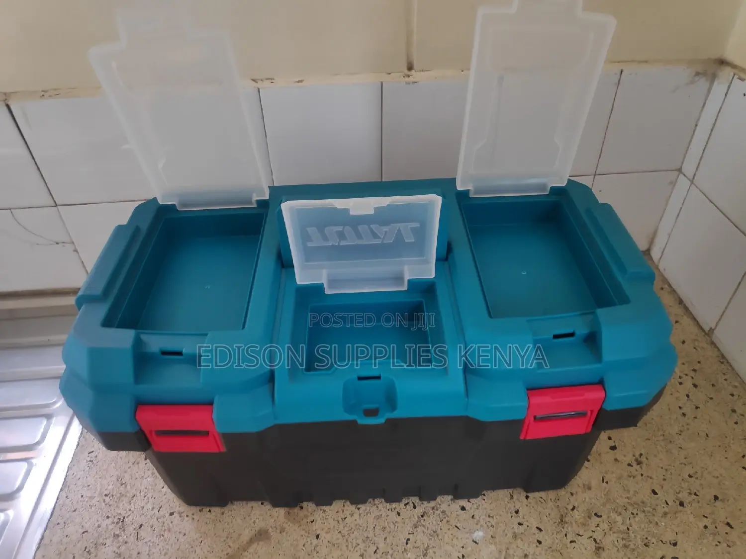 Tool Box 20" Total Big Plastic Toolbox 20 Inch Strong Good Quality