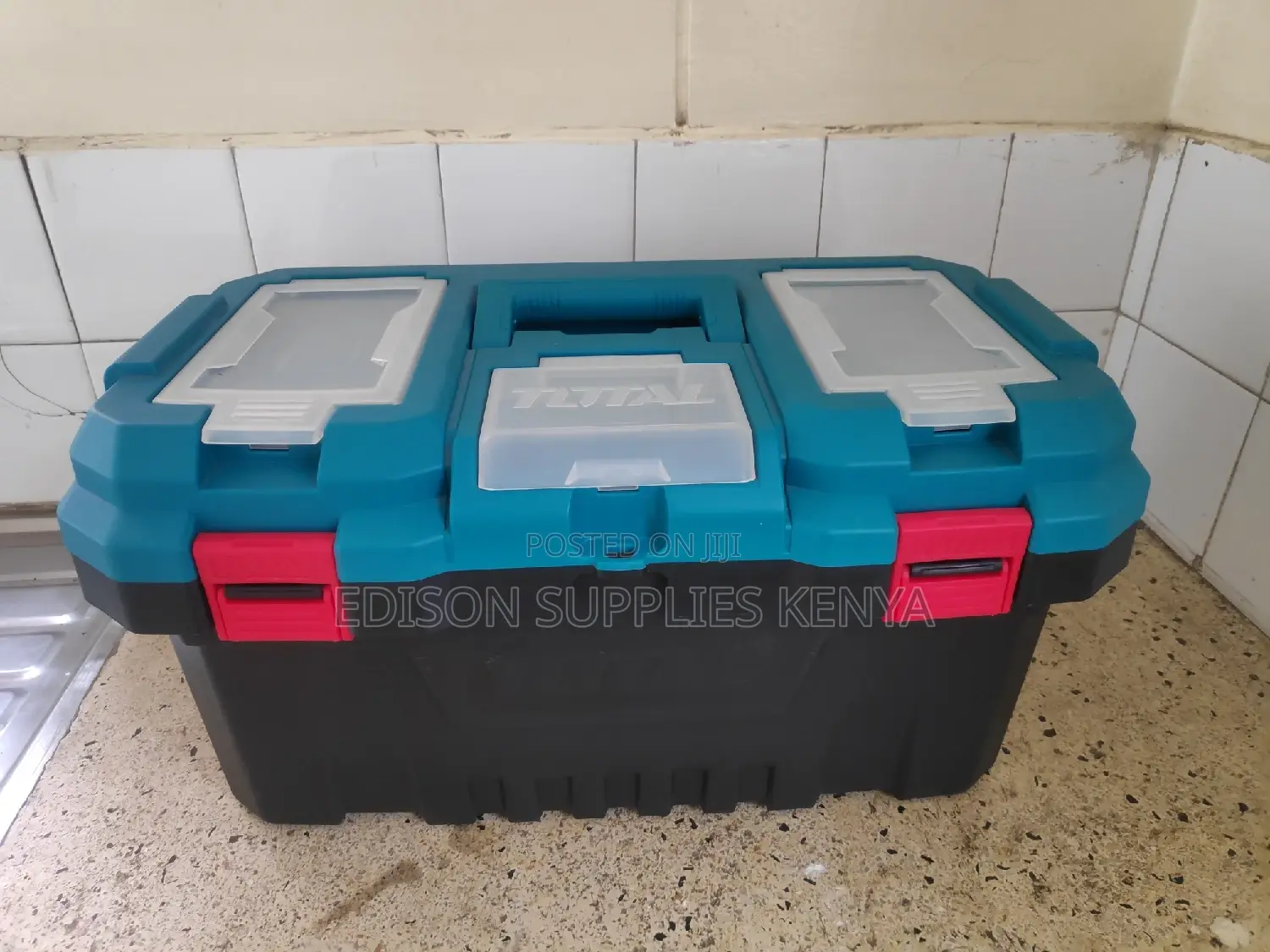 Tool Box 20" Total Big Plastic Toolbox 20 Inch Strong Good Quality