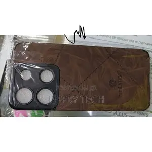 Infinix Smart 7 Plus, Classy Brown Leather Cover Case.\