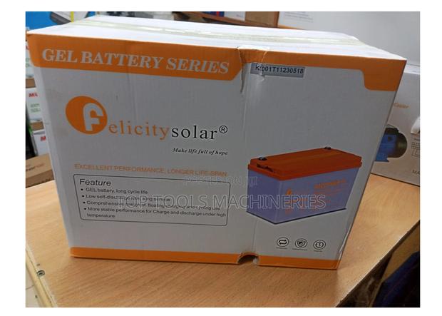 Felicity 12v 100ah Deep Cycle Gel Battery for Solar - main view