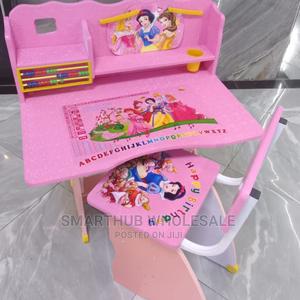 Wooden Study Desk Pink Table - thumbnail 2