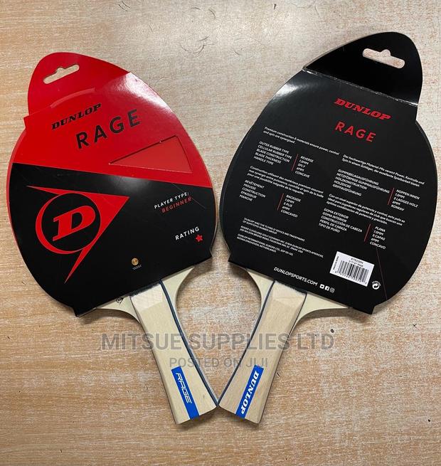 Pair of Dunlop Table Tennis Bat Rage Pulsar 1 Star