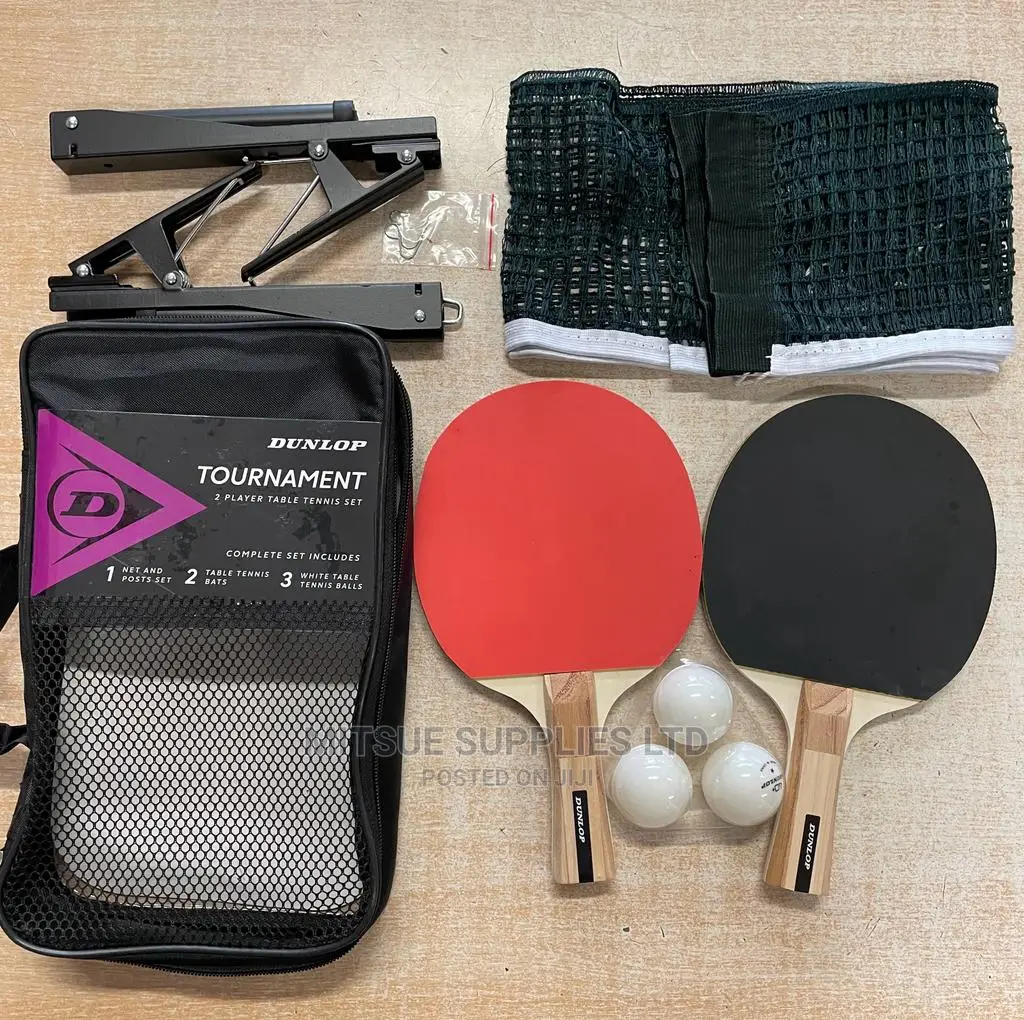 Table Tennis Set Dunlop 2 Bats, 3 Balls, Net Post