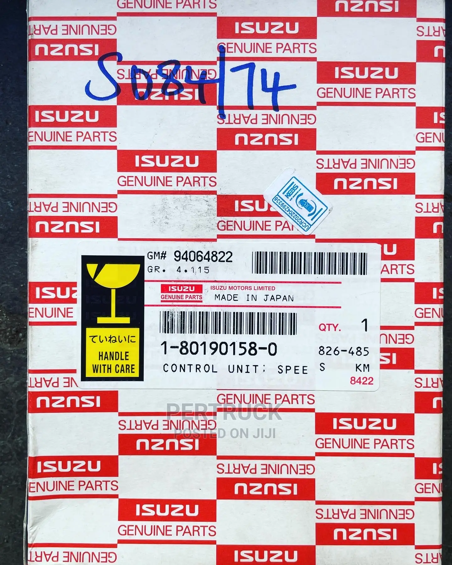 1-80190158-0, Speedo Control Unit Isuzu FRR/FTS/FVZ Series