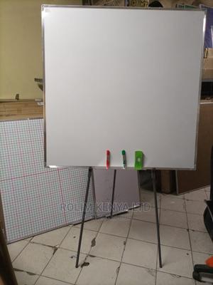 Whiteboard 4ftx4ft With Metallic Tripod Whiteboard Stand - thumbnail 2