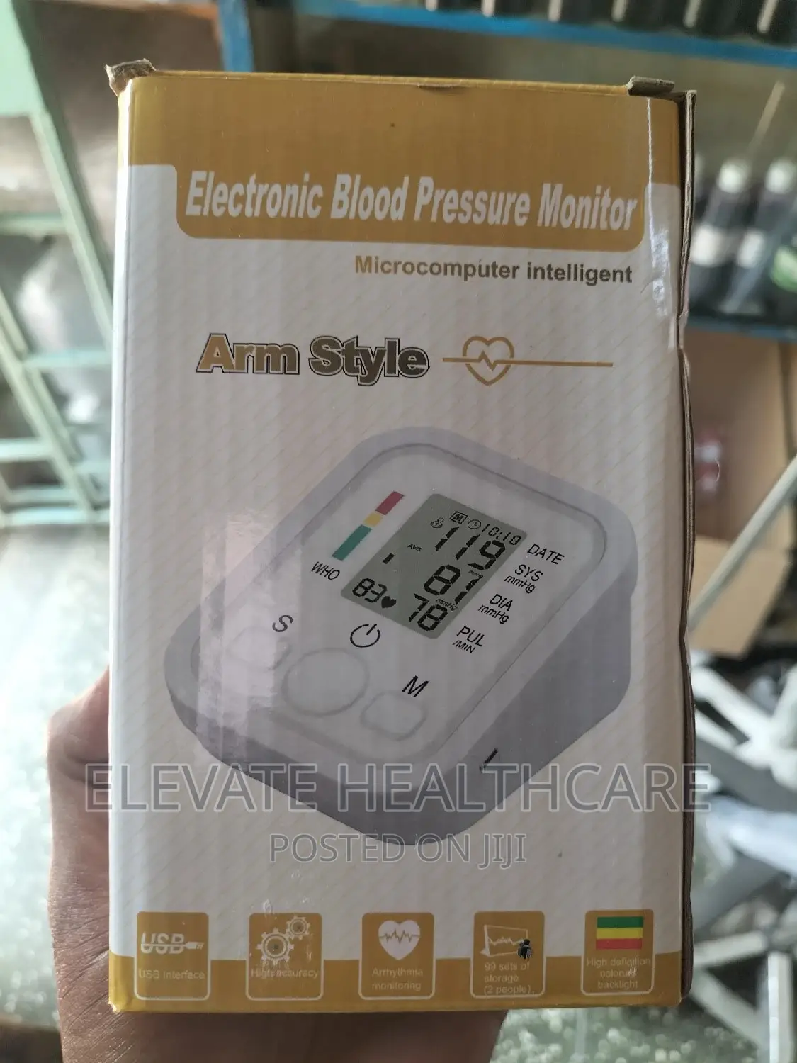 Arm Rest Blood Pressure Monitor