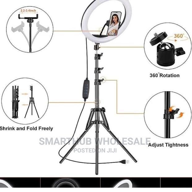 14" Inches Led Selfie Ring Light With Tripod Phone Holder Clip