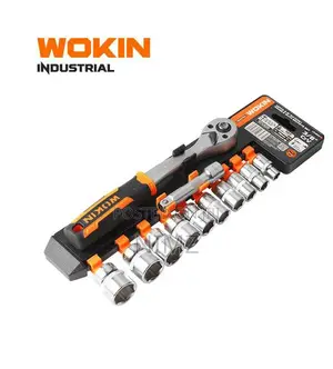 Wokin 12pc 3/8" Ratchet Handle With Socket Set